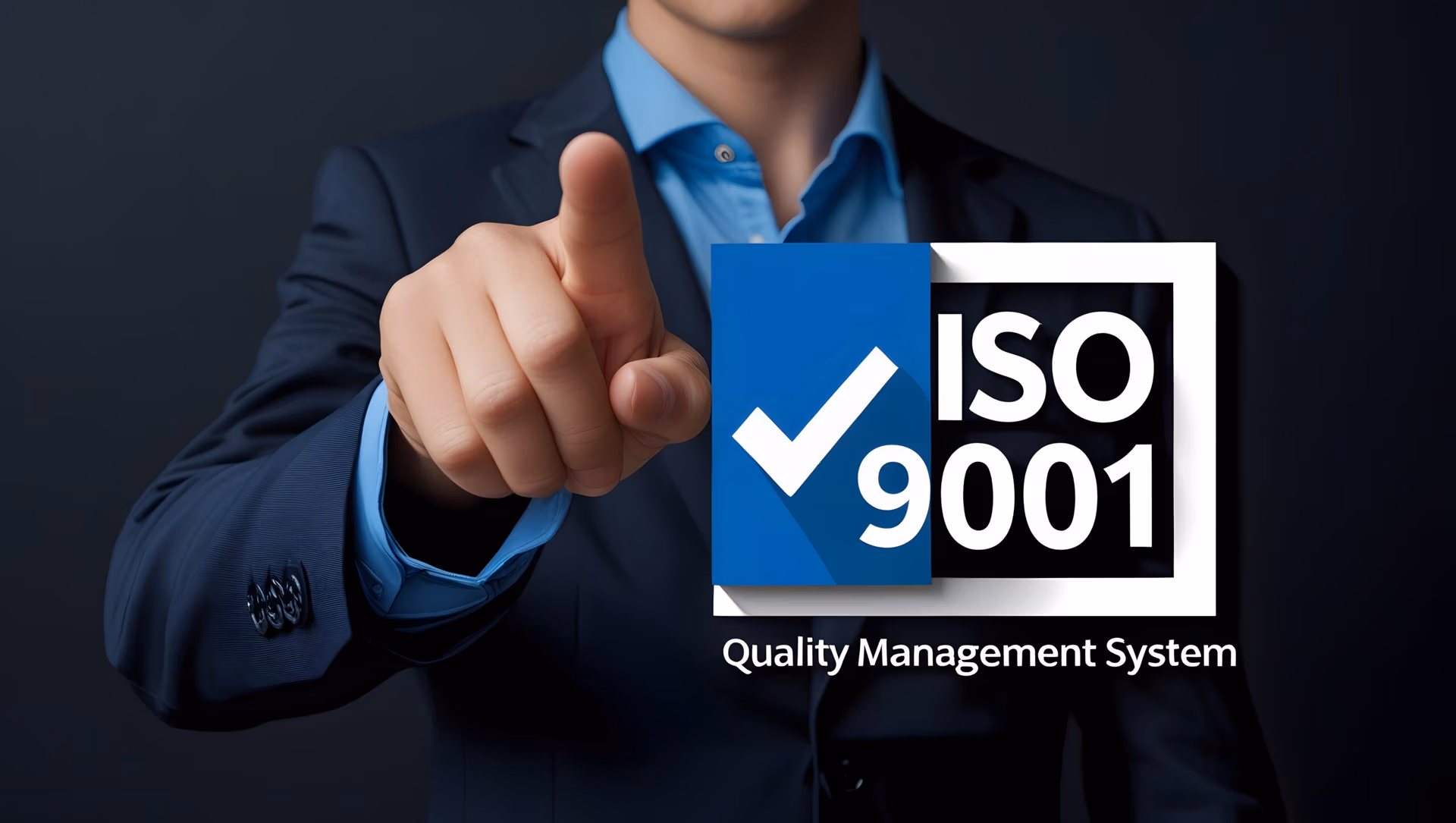 QMS implementation with ISO 9001 compliance for quality management.