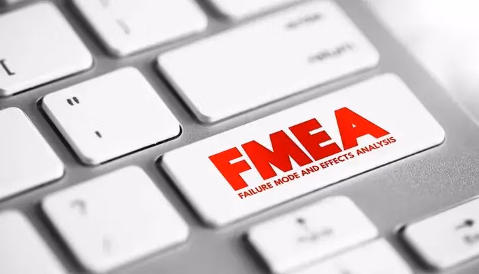 PFMEA (Process Failure Mode and Effects Analysis) on a keyboard key.